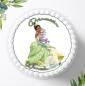 Preview: Prinzessin Tiana mit Wunschname, Tortenaufleger Ø 20cm, 0309z